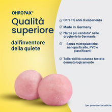 Carica l'immagine nel visualizzatore di Gallery, OHROPAX Tappi per le orecchie Classic – Tappi per le orecchie per la protezione da rumore, umidità e vento, realizzati i