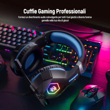 Carica l&#39;immagine nel visualizzatore di Gallery, Ozeino Cuffie Gaming per Ps4 Ps5 PC Xboxone, Cuffie con Microfono Cancellazione del Rumore, 3D Surround Sound, Cuffie Comfort con LED RGB