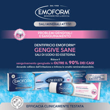 Carica l'immagine nel visualizzatore di Gallery, Emoform Dentifricio Gengive Sane 100ml - con Sali di Sodio ed Esetidina - Riduce il Sanguinamento Gengivale in oltre il 