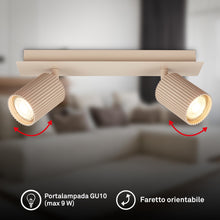 Carica l'immagine nel visualizzatore di Gallery, BRILONER - Plafoniera orientabile, attacco GU10, max 9 W, faretti soffitto, lampada soffitto, plafoneria, plafoniere, ca
