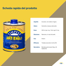 Carica l'immagine nel visualizzatore di Gallery, ANTITARLO LT. 0,500 - base solvente attivo contro tarli, larve, termiti e parassiti del legno - liquido pronto all'uso