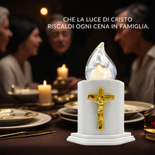 Carica l'immagine nel visualizzatore di Gallery, Candele a LED per cimiteri e chiese candele a batteria con effetti fiamma oscillante resiste pioggia sole durata 210 gio