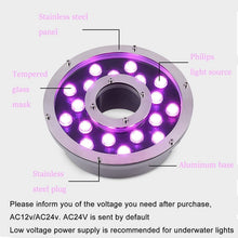 Carica l'immagine nel visualizzatore di Gallery, LGJEGD LED Anello fontana luce RGB colorato colore che cambia IP68 12-24v impermeabile 6W paesaggio luce con controllo