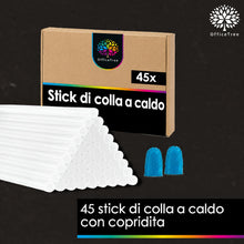 Carica l'immagine nel visualizzatore di Gallery, OfficeTree 45x Stick Colla a Caldo 11mm x 200 mm - Colla a Caldo Ricariche 11mm - Asciugatura Rapida ed Extra Resistente