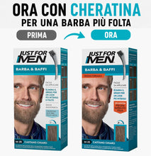 Carica l'immagine nel visualizzatore di Gallery, Just For Men Barba &amp; Baffi, Tinta Uomo Con Cheratina, Castano Scuro M45