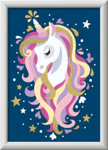 Carica l'immagine nel visualizzatore di Gallery, Ravensburger - CreArt Il Mio Fantastico Atelier, Dipingere con i Numeri, Kit Pittura Bambini, Gioco Educativo 7+ Anni, Tema Unicorni, con Cavalletto Regolabile, 18x24 cm