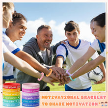 Carica l'immagine nel visualizzatore di Gallery, Tccydm 24 Braccialetti Bambini con Frasi Motivazionali, Braccialetti Silicone Colorati Amicizia, Gadget Compleanno Bambini, Regalini Fine Festa, Regalo bambini, Pensierini Festa Scuola