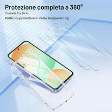 Carica l'immagine nel visualizzatore di Gallery, FLLAO Cover Compatibile con Samsung Galaxy S24 FE 5G con 3 Pellicola Vetro Temperato, Custodia Trasparente Ultra Sottile