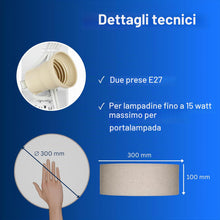 Carica l'immagine nel visualizzatore di Gallery, REV Lampada da soffitto a LED - Lampada da soffitto per camera da letto, soggiorno e cucina rotonda 30 cm con paralume i
