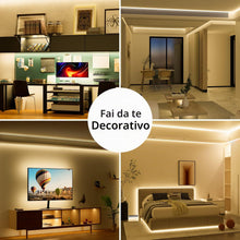 Carica l'immagine nel visualizzatore di Gallery, PAUTIX Striscia LED COB Bianco caldo 2700K DC24V, 2m 480LEDs/M Senza saldatura CRI90 Striscia LED per progetti di illumi