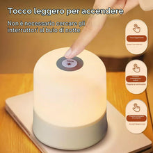 Carica l'immagine nel visualizzatore di Gallery, Lampada da Comodino Touch Dimmerabile Mini Lampada da Tavolo senza Fili Lampada LED Ricaricabile con 3 Modalità Lampada 
