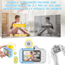 Carica l'immagine nel visualizzatore di Gallery, Macchina Fotografica Bambini, ARNSSIEN Fotocamera Bambini,180 °Flip Len, Fotocamera digitale con schermo IPS da 2,4 pollici,Regalo Bambino e Bambina 3 4 5 6 7 8 9 10 anni,Regalo di Compleanno/Natale