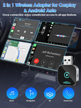 Carica l'immagine nel visualizzatore di Gallery, Adattatore Wireless CarPlay e Android Auto USB/Type-C iOS10+ Android11+