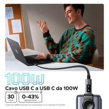 Carica l'immagine nel visualizzatore di Gallery, UGREEN Uno Cavo USB C 100W Nylon Intrecciato Ricarica Rapida (2M)