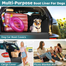 Carica l'immagine nel visualizzatore di Gallery, KYG Telo Auto per Cani Universale Impermeabile e Resistente Telo Bagagliaio Auto con Protezione Laterale Telo Cane Auto Bagagliaio Facile da Pulire per Auto, SUV e Camion, 185 * 105 * 38cm - Nero