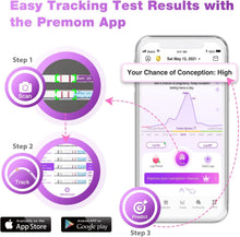 Carica l'immagine nel visualizzatore di Gallery, Easy@Home Test Ovulazione, Accuratezza Oltre il 99.8%, Monitoraggio Attendibile del Ciclo e del Periodo Fertile, Alimentata da gratuita Italiana APP Premom(iOS &amp; Android) (20 LH + 5 HCG)