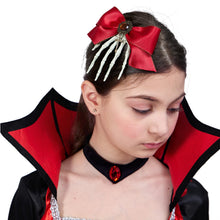 Carica l'immagine nel visualizzatore di Gallery, ZUCOS Costume da vampiro per Halloween, per bambina, stile gotico, elegante, medievale, per feste di carnevale, nero, taglia 7-9 anni