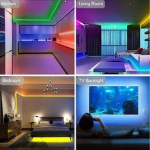 Carica l'immagine nel visualizzatore di Gallery, Liwqolx Striscia LED TV 3 metri, RGB TV Lights Backlight Behind for 45-65 Inch TV, Music Sync Bluetooth APP and Remote Control TV LED Strip Lights USB Powered for Bedroom/Gaming