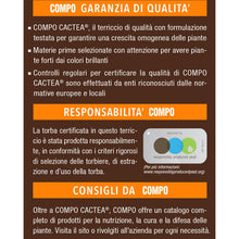 Carica l'immagine nel visualizzatore di Gallery, COMPO CACTEA Terriccio per Cactacee, Per una Crescita Omogenea delle Piante, Sacco 2,5 L