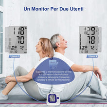 Carica l'immagine nel visualizzatore di Gallery, GPZON Misuratore di Pressione Braccio bracciale Macchina per polsini BP,Accurato kit automatico per alta pressione sanguigna con polsino largo 22-40 cm