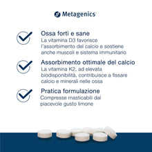 Carica l'immagine nel visualizzatore di Gallery, Metagenics Vitamin D3 + K2 - Bone Health - 56 Chewable Tablets