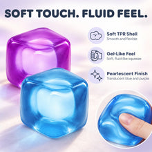 Carica l'immagine nel visualizzatore di Gallery, Set 2 Squishy Ghiaccio Viola e Blu con Fiocco di Neve