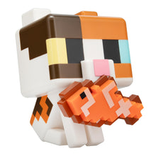 Carica l'immagine nel visualizzatore di Gallery, Paladone Minecraft Cat GloBuddies Light, 15cm Tap‑to‑On Lamp with Light‑Up Fish, AA Battery Powered, Officially Licensed