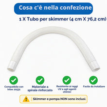 Carica l'immagine nel visualizzatore di Gallery, Tubo di ricambio per piscina, 40 mm, tubo di interconnessione per piscina, accessorio per skimmer per Intex Pool (1 pezz