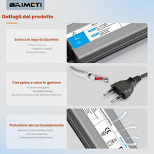 Carica l'immagine nel visualizzatore di Gallery, BRIMETI Trasformatore LED 220 24V 100W Esterno Alimentatore Driver IP67 Impermeabile Adattatore AC 220V a DC 24V 4.16A T