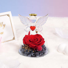 Carica l'immagine nel visualizzatore di Gallery, Miofula Rosa Stabilizzata Vera Regalo Donna Compleanno,Rosa Eterna Figurine Angelo Regalo Mamma Nonna,Fiori Stabilizzati Regalo Anniversario per Lei,Regali Natale Donna San Valentino Regali Fidanzata