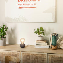 Carica l'immagine nel visualizzatore di Gallery, Briloner - Lampada da tavolo con interruttore a filo, base in ceramica, E27 max. 25W, lampada da comodino, scrivania, co