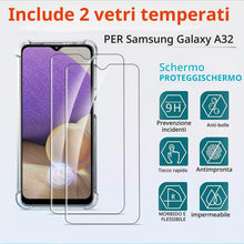 Carica l'immagine nel visualizzatore di Gallery, Ferilinso Cover per Samsung Galaxy A32 5G / M32 5G + 2 Pezzi Pellicola Protettiva Vetro Temperato [Transparente TPU Cust