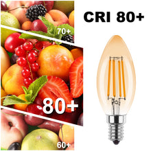Carica l'immagine nel visualizzatore di Gallery, E14 LED Dimmerabile a Forma di Candela,Lampadina LED a Candela Dimmerabile 4W,Lampadine Vintage Bianco Caldo 2700K,Sosti