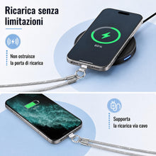 Carica l'immagine nel visualizzatore di Gallery, 2 Pezzi Cordino per Cellulare Design Scintillante con Strass Universale