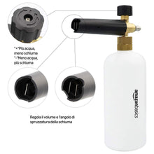 Carica l'immagine nel visualizzatore di Gallery, Amazon Basics, Lancia schiuma con connettore rapido da 1/4" per idropulitrice, 1 litro