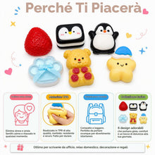 Carica l'immagine nel visualizzatore di Gallery, 6 Pezzi Taba Squishy,Squeeze Toys Squishy Giocattoli,Antistress
