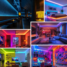 Carica l'immagine nel visualizzatore di Gallery, illuburg 24V Striscia LED COB RGB 10m 576LED/m CRI90+ Dimmerabile Autoadesiva Multicolore Decorazione Banda Barra Strip 