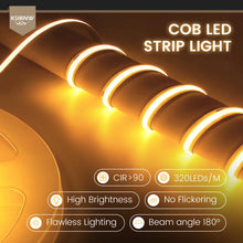 Carica l'immagine nel visualizzatore di Gallery, KSIBNW Striscia LED COB 5Metri, 24V Adesive Strisce LED Alta luminosità Striscia Luce Bianco Naturale 4000K Dimmerabile 