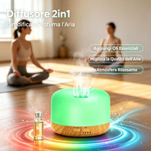 Carica l'immagine nel visualizzatore di Gallery, KUNYOS Diffusore di oli essenziali Umidificatore 2‑in‑1 Ultrasonico, Senza BPA, Telecomando, Funzione Timer, Spegnimento
