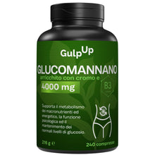 Carica l'immagine nel visualizzatore di Gallery, Glucomannano Forte 4.000mg 240 Compresse - Con Cromo e Vitamina B3