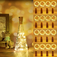 Carica l'immagine nel visualizzatore di Gallery, Vicloon Luce Bottiglia,12 Pezzi Luci per Bottiglie 2 M 20 Micro LEDs Bianco Caldo Luci Led a Batteria,Lampada a fili di 