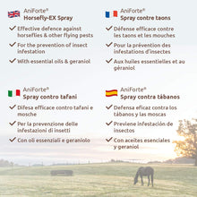 Carica l'immagine nel visualizzatore di Gallery, AniForte Horsefly-Ex Spray per Cavalli 1L - Spray tafano Efficace e duraturo Contro i tafani, Protezione immediata Contro zanzare, Mosche, parassiti, bloccante per tafani in Pratico flacone Spray