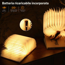 Carica l'immagine nel visualizzatore di Gallery, Lampada-libro pieghevole Regalo per amanti dei libri, lampada di carta pieghevole, luce da libro portatile per arredamen