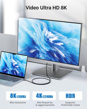 Carica l'immagine nel visualizzatore di Gallery, [Certificato Intel] Cable Matters Cavo Thunderbolt 4 40 Gbit/s, 0,8 m, Nero