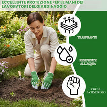 Carica l'immagine nel visualizzatore di Gallery, WFX Guanti da lavoro in pelle da giardinaggio, traspiranti, a prova di spine, resistenti guanti da giardinaggio da donna