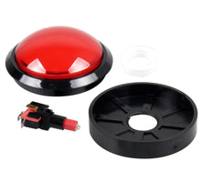 Carica l'immagine nel visualizzatore di Gallery, EG STARTS 4 Pollici 100 Millimetri Big Dome 12V LED ha Illuminato Pulsanti con microinterruttore per la Macchina della Galleria Videogiochi Parts (Rosso)