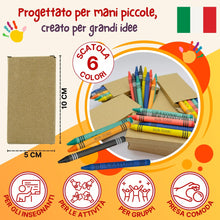 Carica l'immagine nel visualizzatore di Gallery, AF® - Set 150 Pastelli a Cera per Bambini, 25 Scatole da 6 Colori | Mini Pastelli per Regalini di Compleanno, Scuola e F