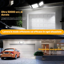 Carica l'immagine nel visualizzatore di Gallery, Faro LED da 150 W, 15.000 lm, proiettore per esterni con 3 teste regolabili, 6500 K, impermeabile IP66, per patio, veran
