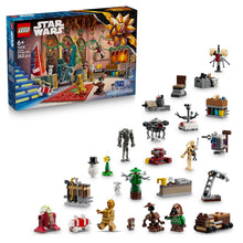 Carica l'immagine nel visualizzatore di Gallery, LEGO Star Wars Calendario dell'Avvento 2025 per Bambini da 6 Anni in su - Giocattolo per il Conto alla Rovescia di Natale con 24 Sorprese Incluse 2 Minifigure e 5 Figure di Droidi, Idea Regalo - 75418