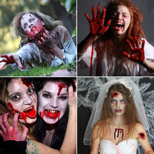 Carica l'immagine nel visualizzatore di Gallery, Set di Sangue Finto, 60ml Sangue Finto Spray e 60ml Sangue Gocciolante e 40ml Gel Coagulato, Trucco per Halloween, Lavabile, per Vestiti, Zombie, Cosplay (set)
